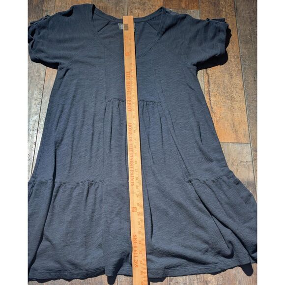Anthropologie Saturday/Sunday Charcoal Grey Tiered Knit Dress - Size L - Picture 4 of 6